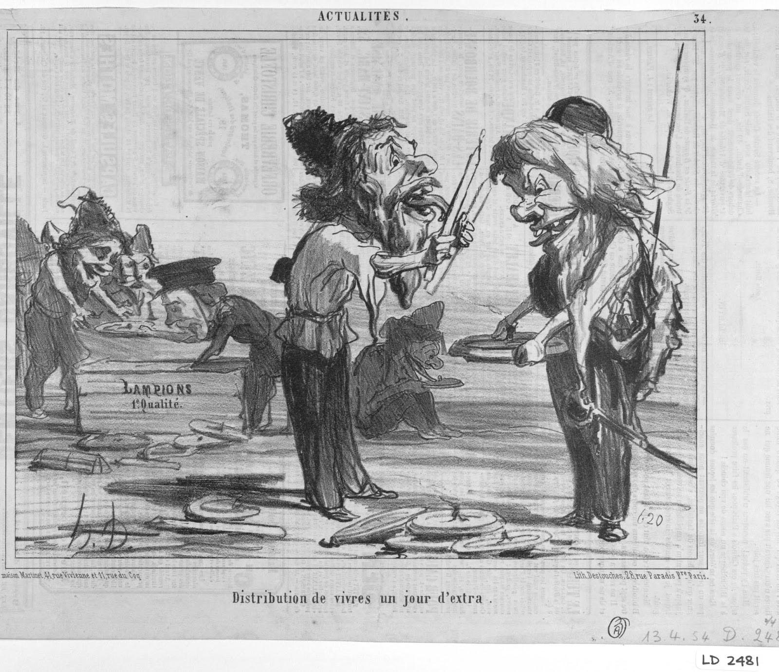Honoré Daumier. Actualités, no. 34; Les Cosaques pour rire (Laughing at the Cossacks), no. 20. Le Charivari. April 13, 1854. LD 2481