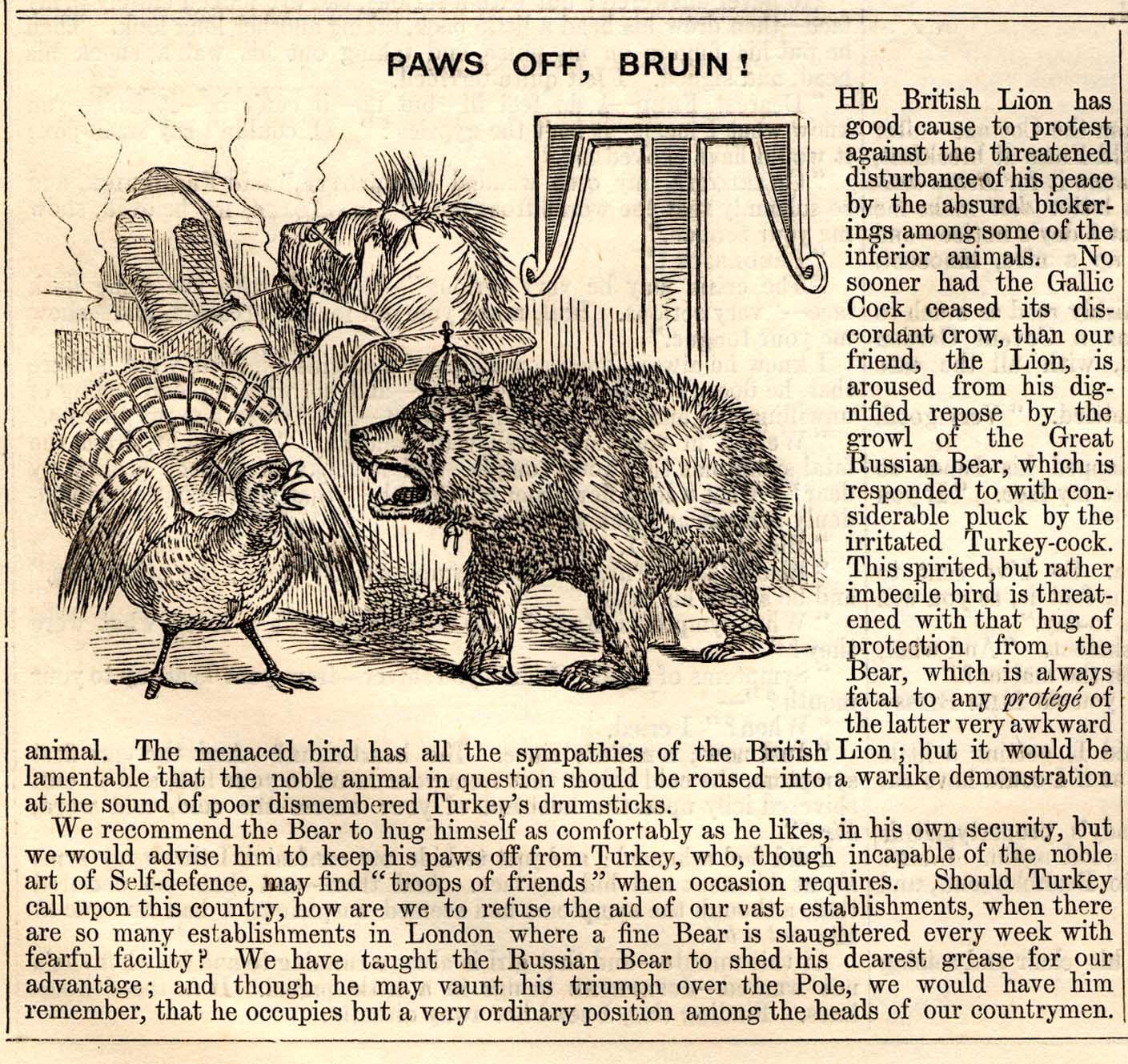 John Tenniel. Cartoon/Initial. Punch. June 4, 1853