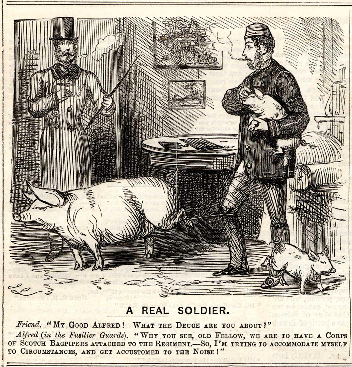 John Leech. Cartoon. Punch. April 5, 1856.