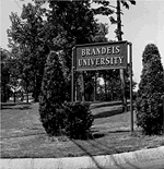 Brandeis University sign