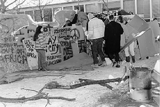 Student-built Shantytown to protest Apartheid