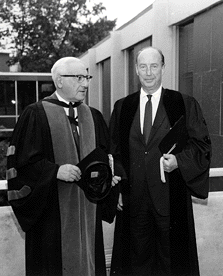 President Sachar with Adlai Steven