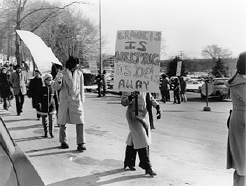 Blockade — Minority students protest against scholarship cuts February 9, 1972