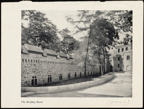 Printed image removed from a publication; image caption: "The Reading Room."