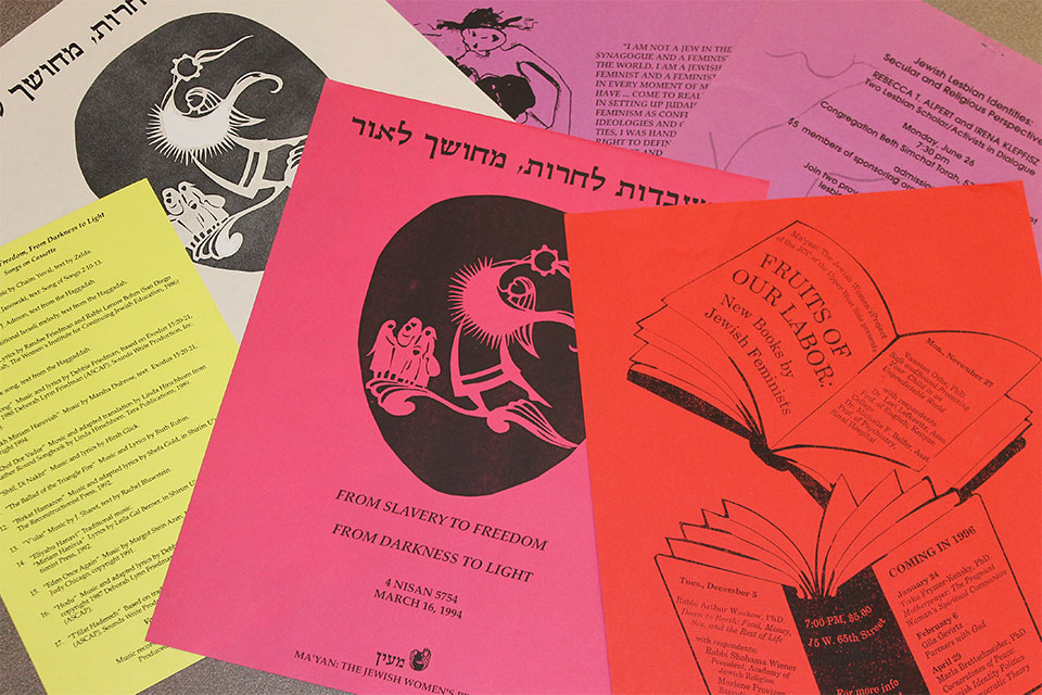 Colorful paper flyers
