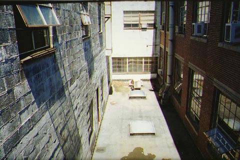 Interior courtyard between Sydeman and Ford Halls. July 2000