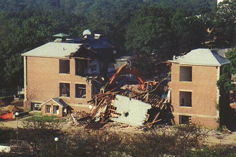 The final wall coming down.