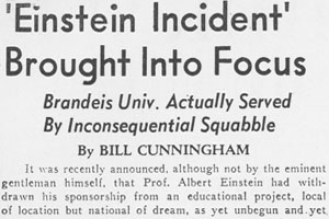 Insert in the News about Brandeis University, Volume II, No. 1, July 1947.