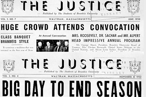 Three issues of The Justice: March 1949, November 1950 and June 1950.