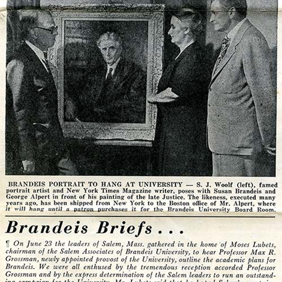 MR. JUSTICE BRANDEIS AND THE UNIVERSITY OF LOUISVILLE [SIGNED BY