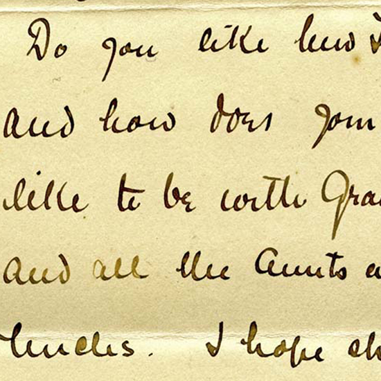 An excerpt of a handwritten letter