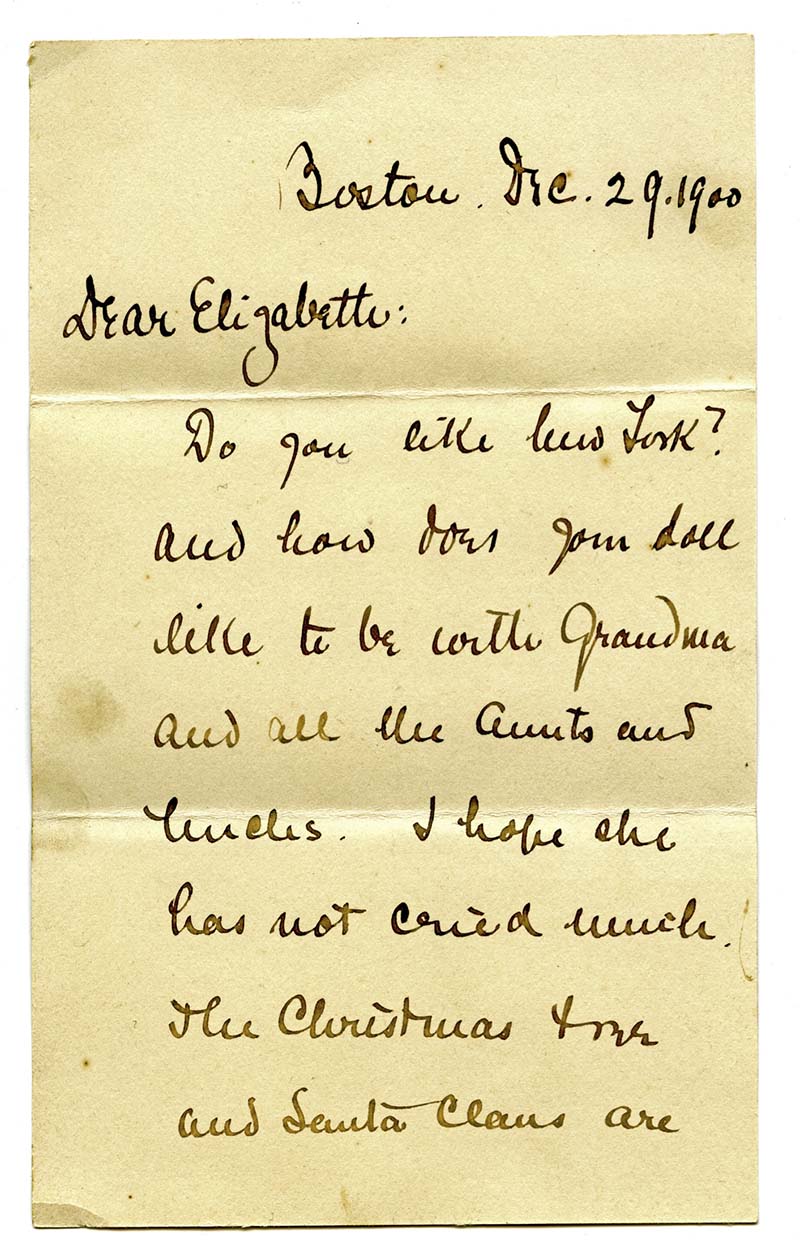 An excerpt of a handwritten letter 
