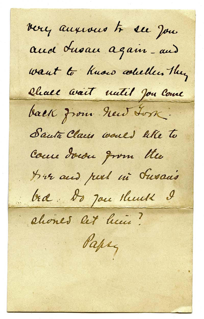 An excerpt of a handwritten letter 