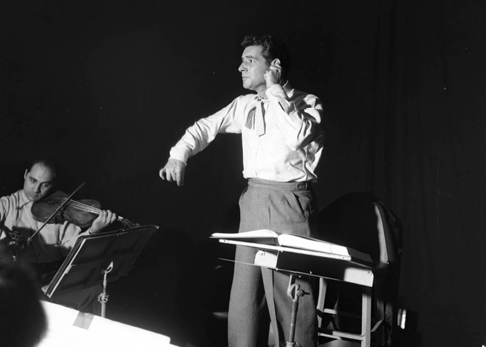 Leonard Bernstein conducting