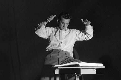 Leonard Bernstein conducting