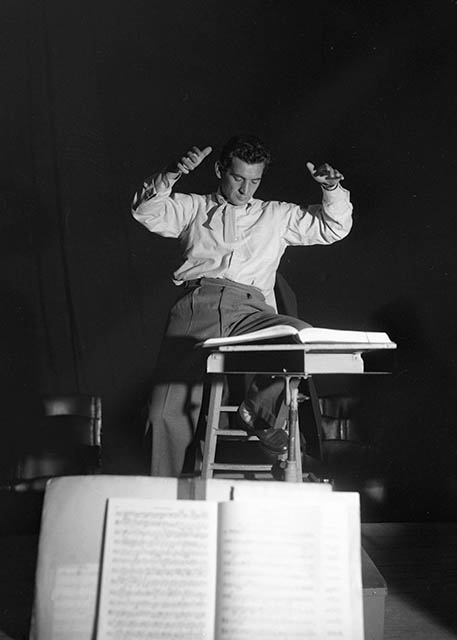 Leonard Bernstein conducting