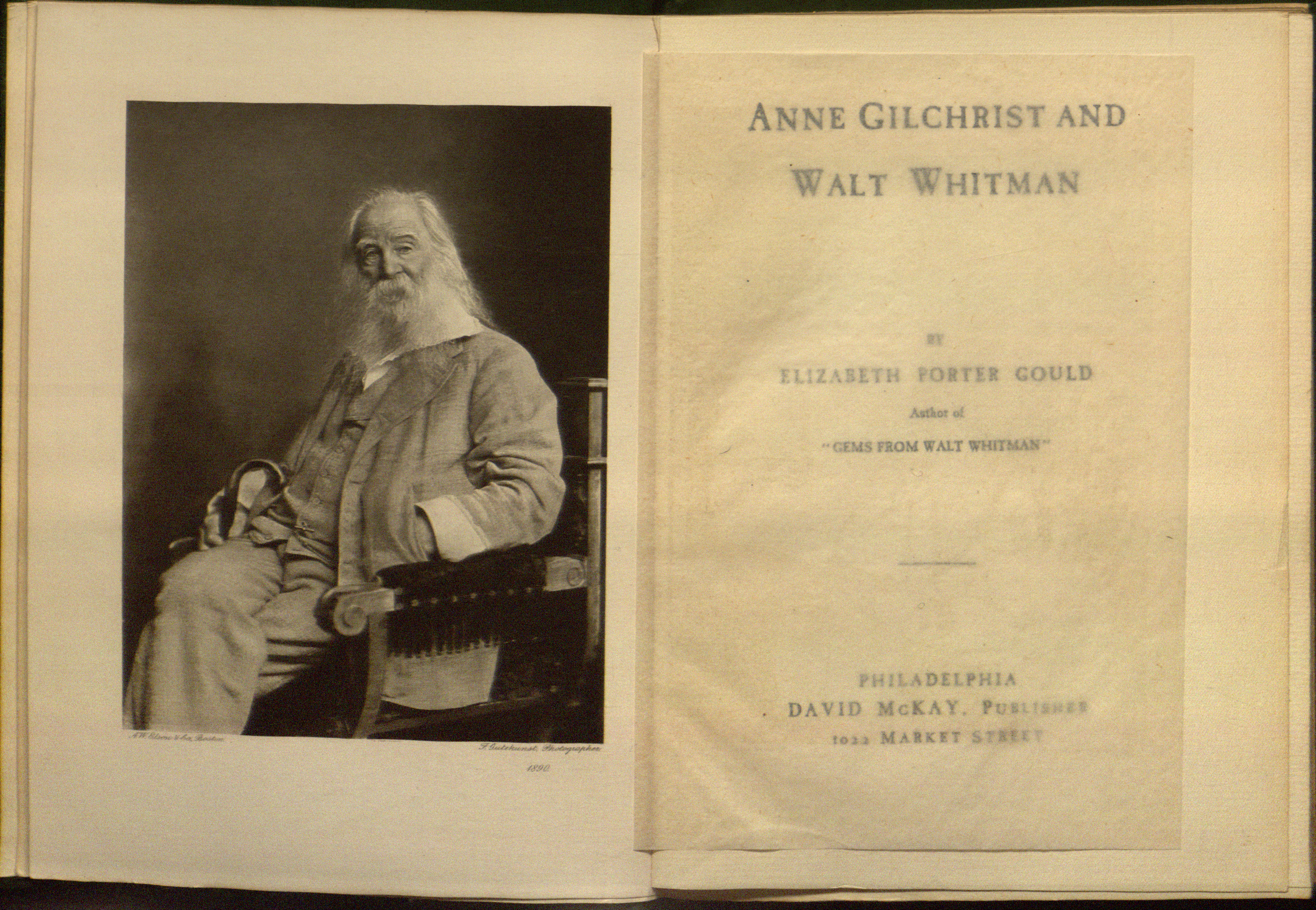 Anne Gilchrist and Walt Whitman by Elizabeth Porter Gould