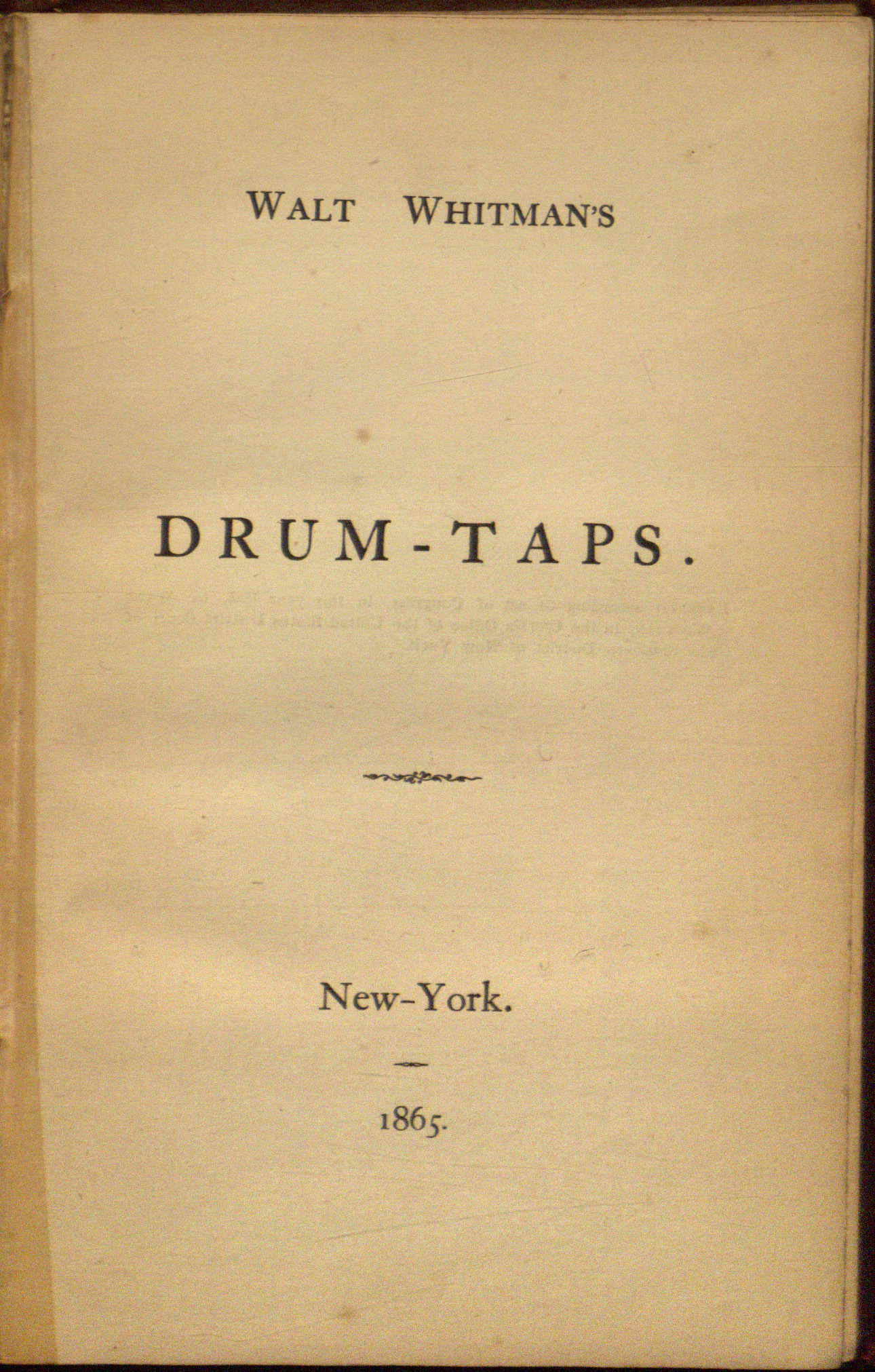 Drum-Taps Title page