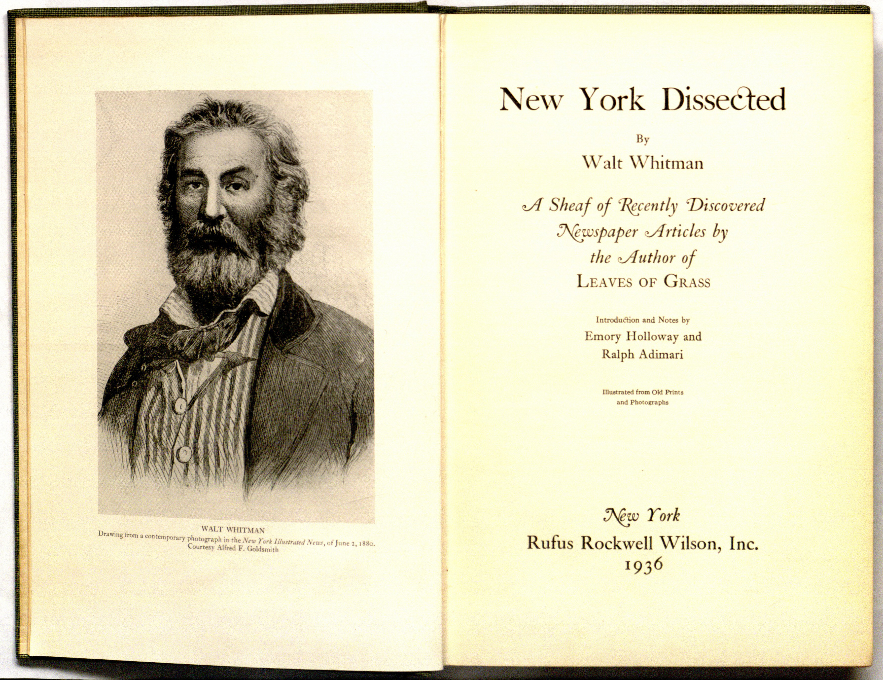 New York Dissected, title page
