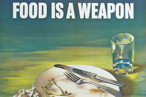 WWII Propaganda Poster: Food is a Weapon. Don't Waste
