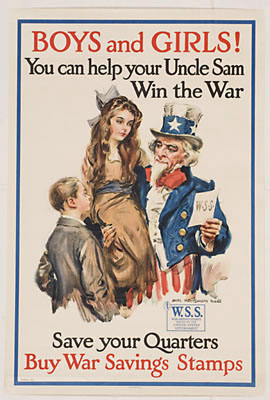"Buy War Savings Stamps: Boys & Girls! You Can Help Your Uncle Sam Win the War"