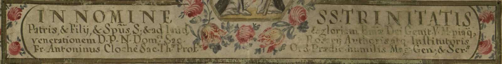 Dominican invocation from Charter of the Confraternity of the Holy Rosary