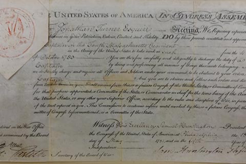 Printed, signed document with heading that reads: The United States of America In Congress Assemble