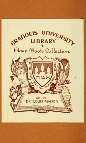 Rare book collection label affixed to "Jane Eyre"