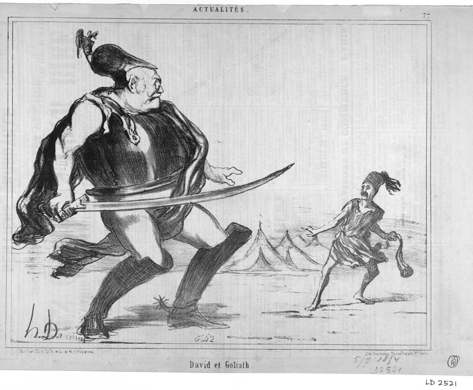 Honoré Daumier. Actualités, no. 77. Le Charivari. July 5, 1854. LD 2521