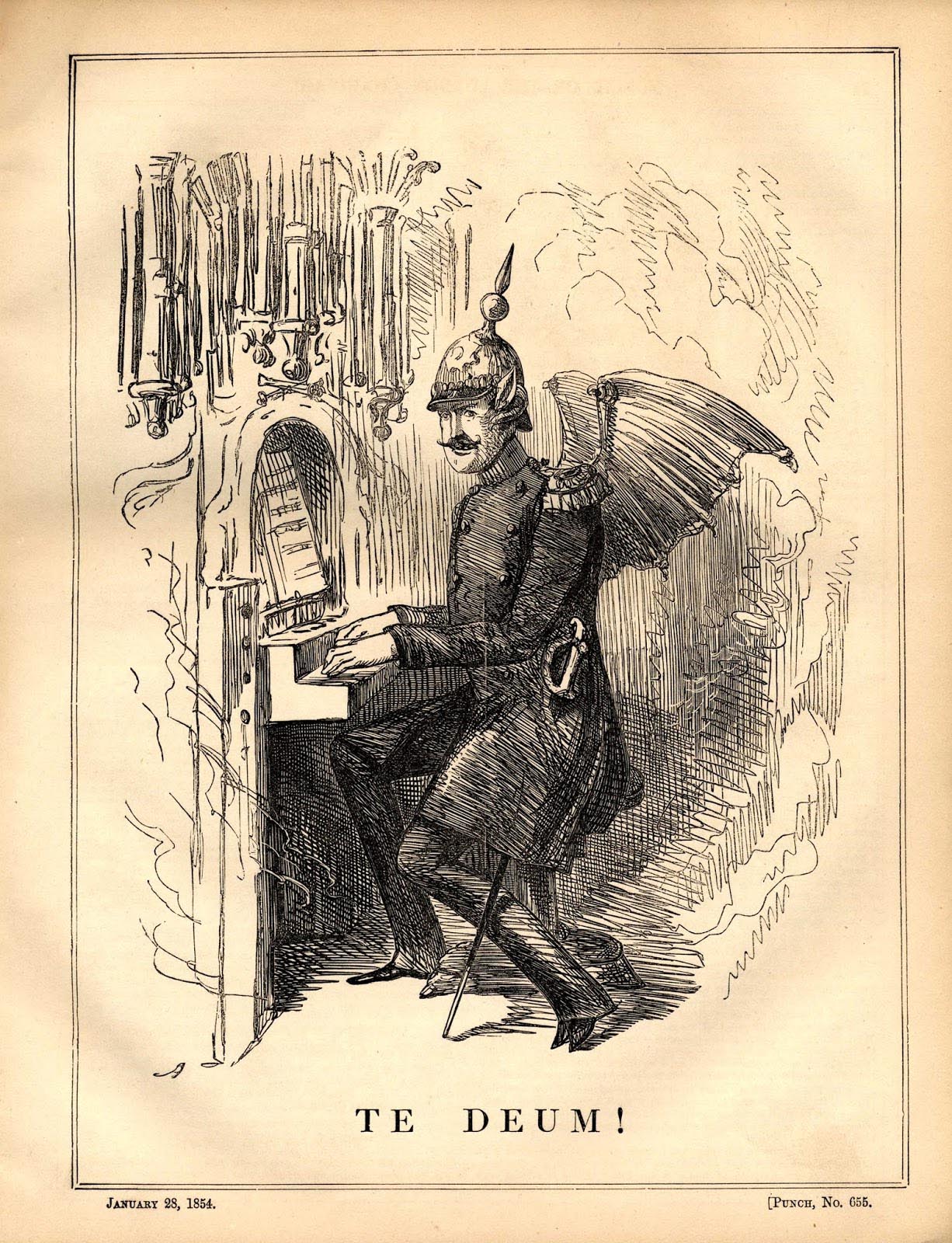 John Leech. Cartoon. Punch. January 28, 1854