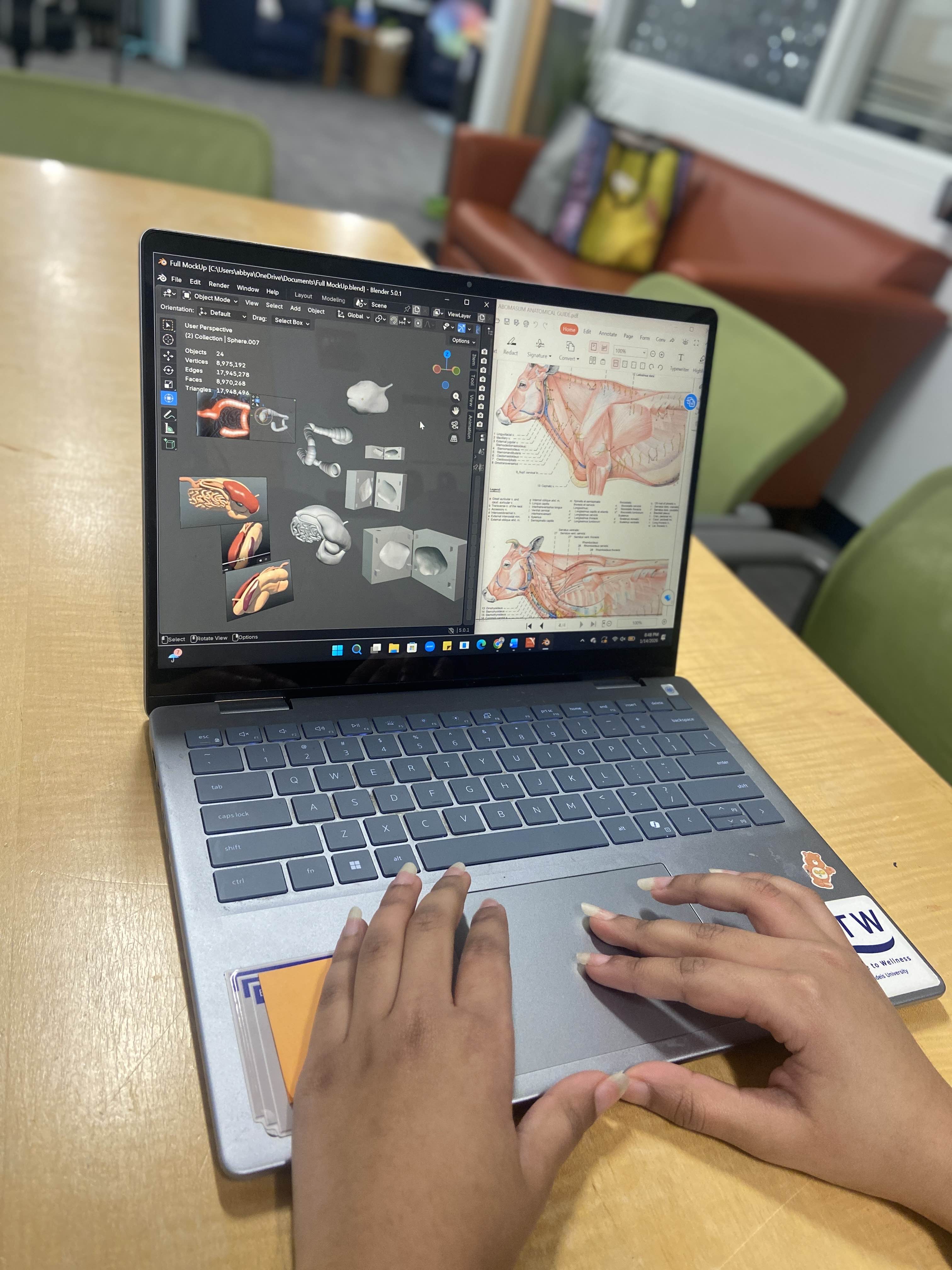 Photo of person working on a computer.