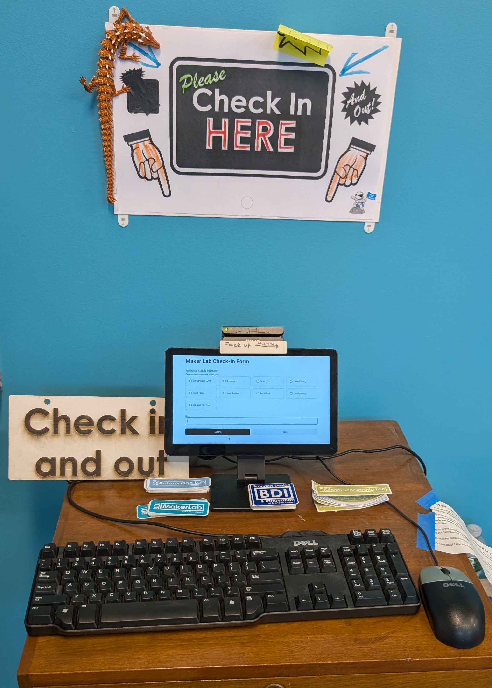 Photo of a small computer screen. 