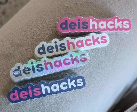 Stickers that say Deishacks
