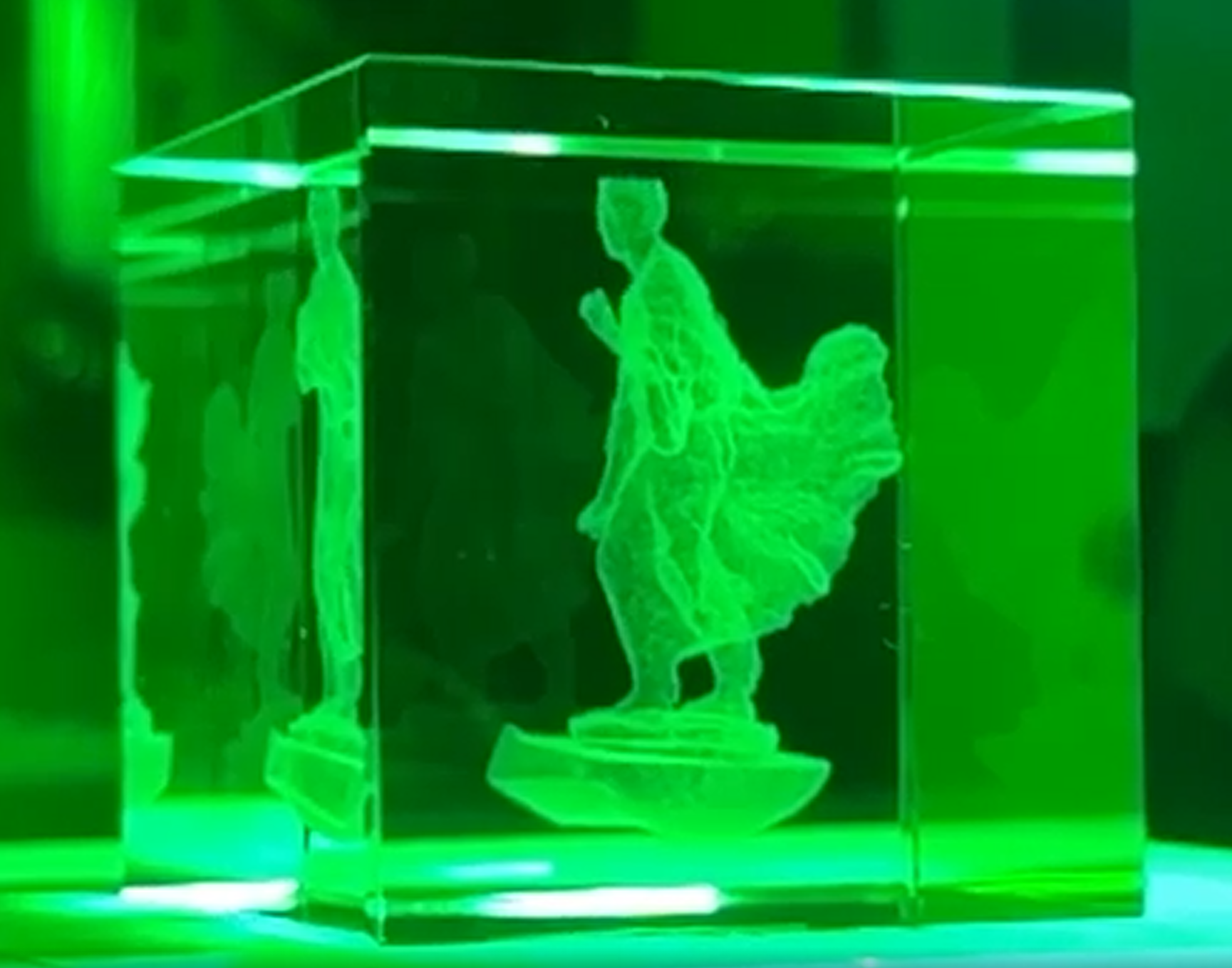 Video of the laser etching