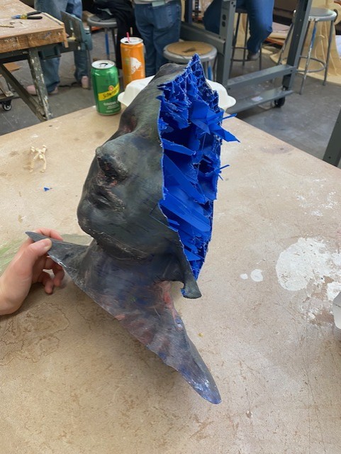Student sculpting