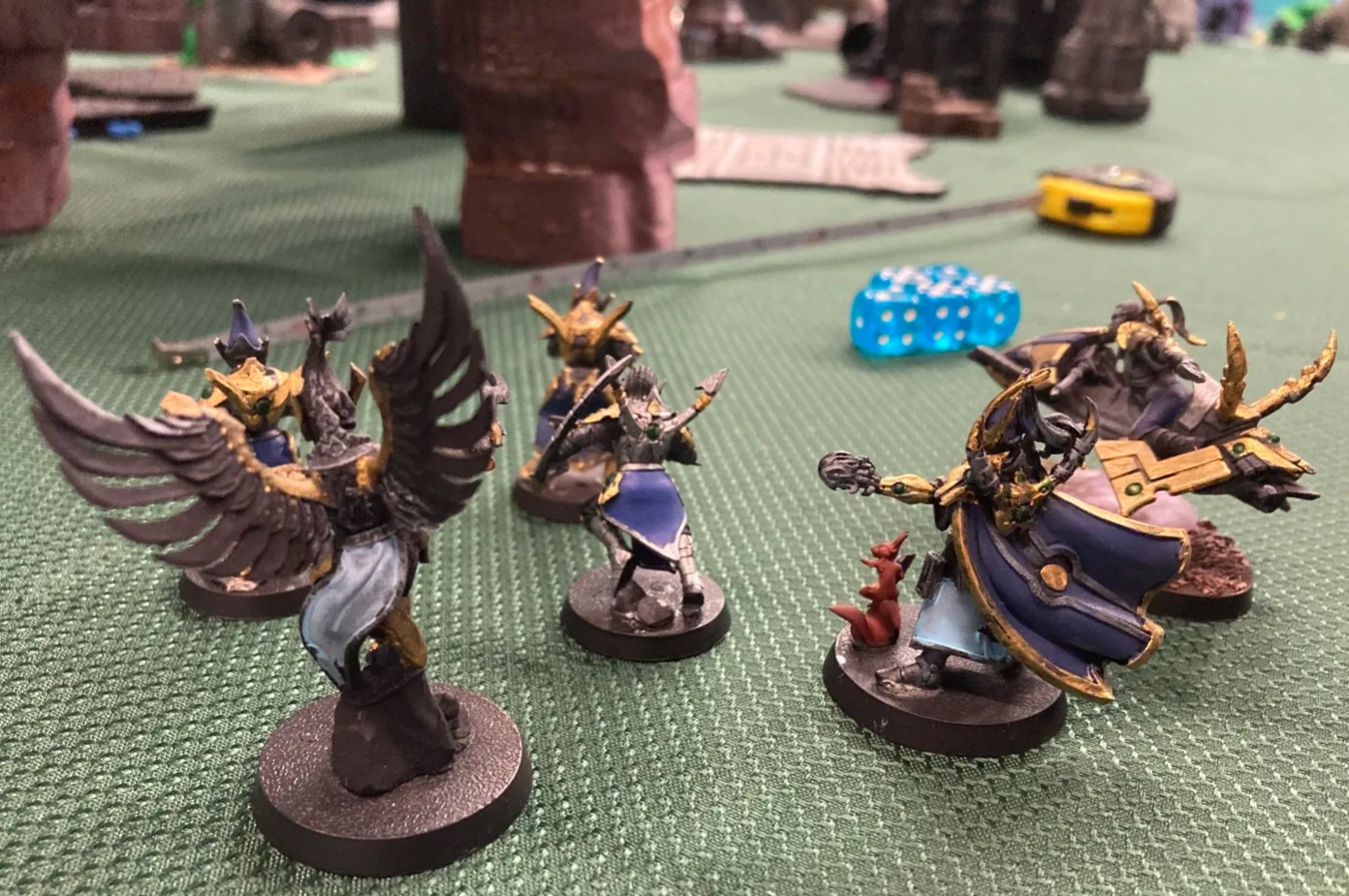 Figurines on a table