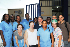 Photo of Brandeis volunteers in Haiti