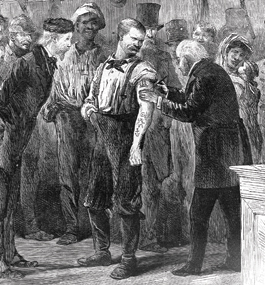 “Vaccinating the Poor,” Harper’s Weekly 1872