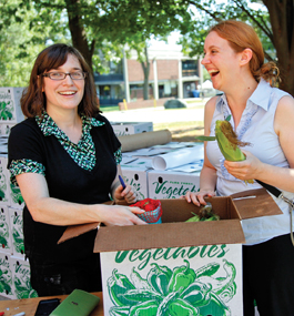 Left: Sustainability coordinator Janna Cohen-Rosenthal