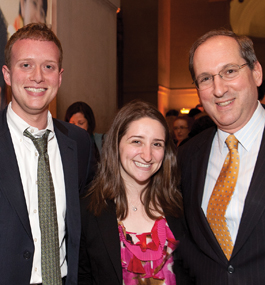 Jason Gray ’10, M.A.’10, Jacqueline Feinberg ’10, and President Fred Lawrence Jason Gray ’10, M.A.’10, Jacqueline Feinberg ’10, and President Fred Lawrence