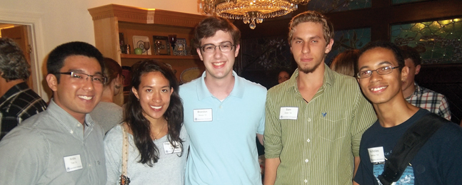 Photo of Andre Tran ’14, Ingrid Schilte ’13, Brandon Sousa ’16, Sam Daler ’16 and Nicholas Medina ’14