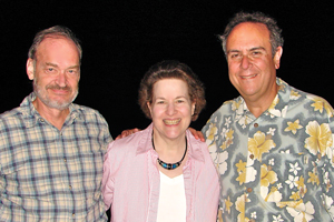 Photo of Ken Schorr ’73, Sharon Hamner Rubin ’74 and Rick Kaskawits ’73