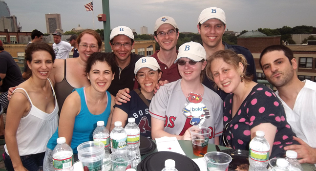 Photo of alumni at Fenway Park