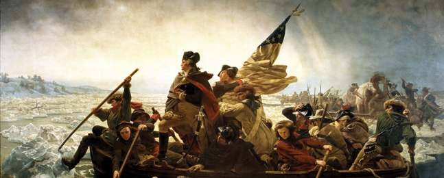 Picture of Washington crossing Delaware