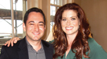 Scott Feinberg ’08 and Debra Messing ’90