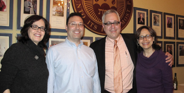 Barbara Kassell, Gabe Feldman ’82, and Eli and Lynn Moore, P’13. 