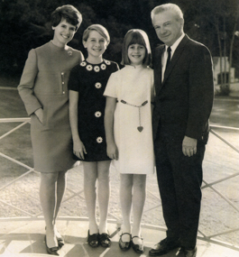 Kathy Lawrence, second from right, with her older sister and parents in the 1960s.