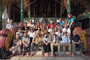 Two dozen Brandeis alumni and friends traveled to Myanmar for a 12-day immersion in the land of pagodas and temples through the Brandeis Alumni Travel Program.