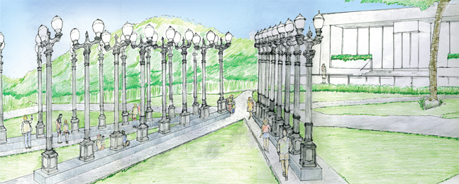 Artist’s rendering of Light of Reason, to be installed in front of the Rose.