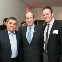 Chris Burden, President Frederick Lawrence and Chris Bedford. Chris Burden, President Frederick Lawrence and Chris Bedford.